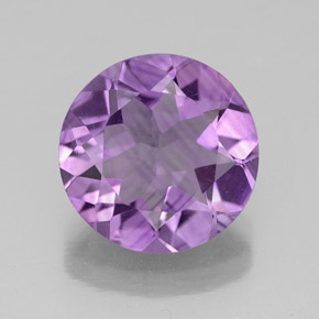 Amatista violeta natural de 2,77 ct, corte redondo, VS