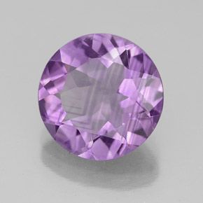 Amatista violeta natural de 2,77 ct, corte redondo, VS