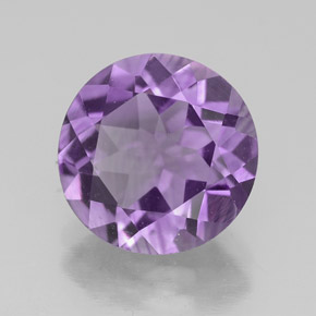 Amatista violeta natural de 3,00 ct, corte redondo, VS