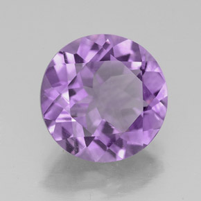 Amatista violeta natural de 3,00 ct, corte redondo, VS