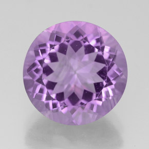Amatista violeta natural de 4,43 ct, corte redondo, VS