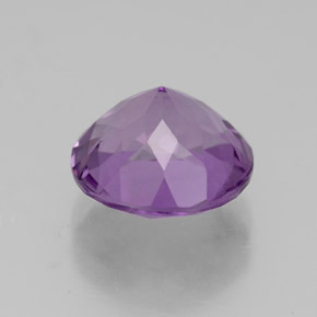 Amatista violeta natural de 2,68 ct, corte redondo, VS