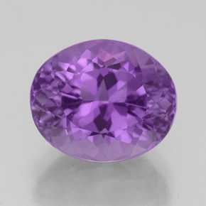 Amatista violeta natural de 4,88 ct, corte óvalo, VS