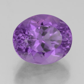 Amatista violeta natural de 4,88 ct, corte óvalo, VS