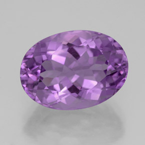 Amatista violeta natural de 6,67 ct, corte óvalo, VVS-VS