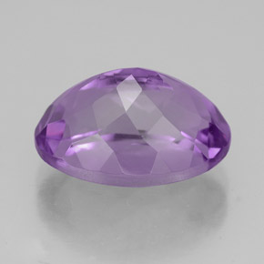 Amatista violeta natural de 6,67 ct, corte óvalo, VVS-VS