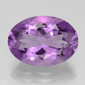 Amatista violeta natural de 4,86 ct, corte óvalo, VVS-VS