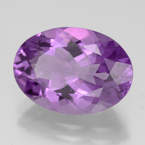 Amatista violeta natural de 4,86 ct, corte óvalo, VVS-VS