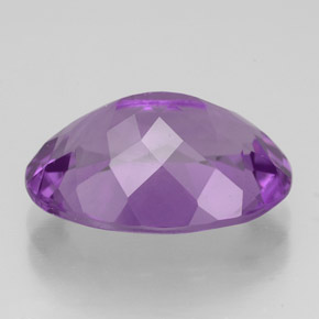 Amatista violeta natural de 4,86 ct, corte óvalo, VVS-VS