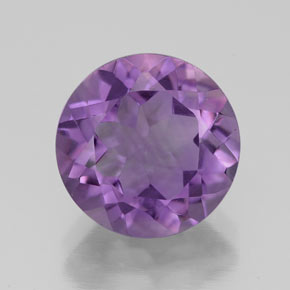 Amatista violeta natural de 3,48 ct, corte redondo, VS