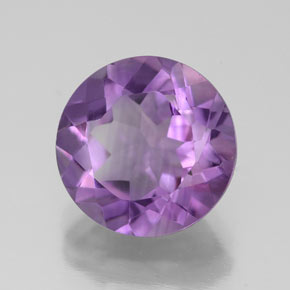 Amatista violeta natural de 3,48 ct, corte redondo, VS
