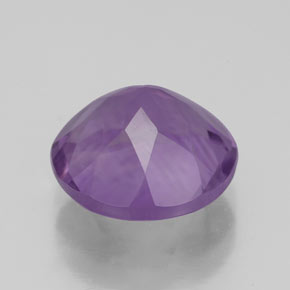 Amatista violeta natural de 3,48 ct, corte redondo, VS