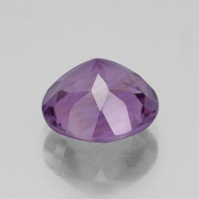 Amatista violeta natural de 3,19 ct, corte redondo, VS