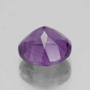 Amatista violeta natural de 3,60 ct, corte redondo, VS