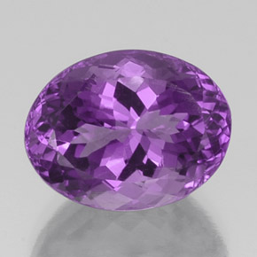 Amatista violeta natural de 9,66 ct, corte óvalo, VS