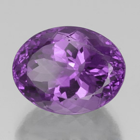 Amatista violeta natural de 9,66 ct, corte óvalo, VS