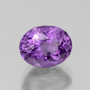 Amatista Violeta natural de 2.31 ct, Corte Óvalo, VS