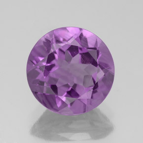Amatista violeta natural de 2,88 ct, corte redondo, VS