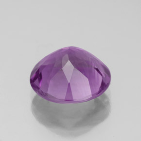 Amatista violeta natural de 2,88 ct, corte redondo, VS