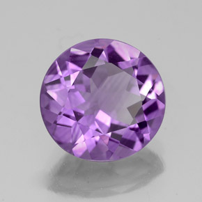 Amatista violeta natural de 2,87 ct, corte redondo, VVS-VS