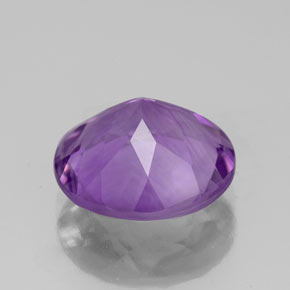 Amatista violeta natural de 2,87 ct, corte redondo, VVS-VS