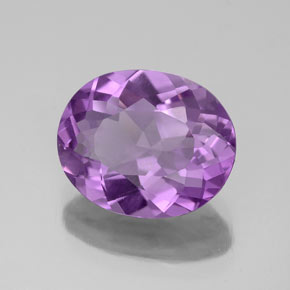 Amatista Violeta natural de 2.86 ct, Corte Óvalo, VS