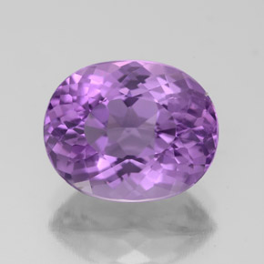 Amatista violeta natural de 3,95 ct, corte óvalo, VVS