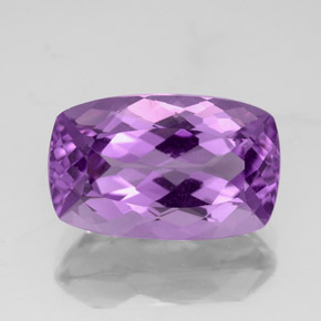 Amatista violeta natural de 4,55 ct, corte cojín, VVS
