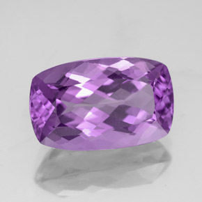 Amatista violeta natural de 4,55 ct, corte cojín, VVS