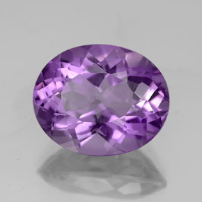 Amatista violeta natural de 3,96 ct, corte óvalo, VS