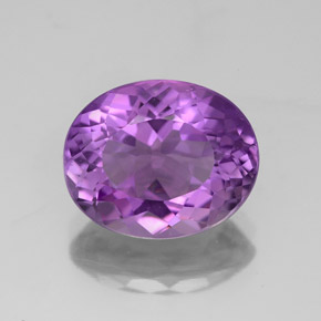 Amatista violeta natural de 3,71 ct, corte óvalo, VS