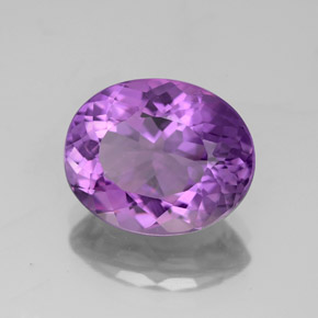 Amatista violeta natural de 3,71 ct, corte óvalo, VS