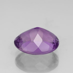 Amatista violeta natural de 3,71 ct, corte óvalo, VS