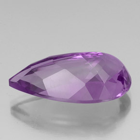 Amatista violeta natural de 20,93 ct, en forma de pera, VS