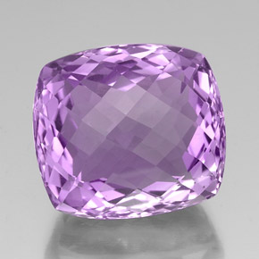Amatista violeta natural de 39,70 ct, corte cojín, VVS