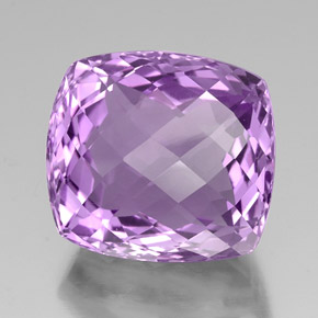 Amatista violeta natural de 39,70 ct, corte cojín, VVS