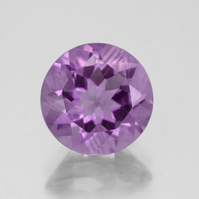 Amatista violeta natural de 3,05 ct, corte redondo, VS