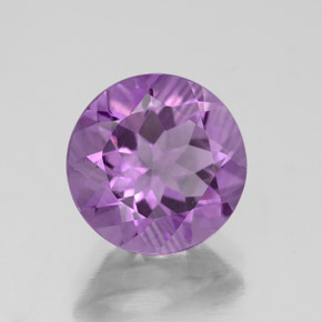 Amatista violeta natural de 3,05 ct, corte redondo, VS