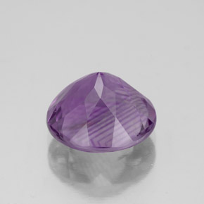 Amatista violeta natural de 3,05 ct, corte redondo, VS