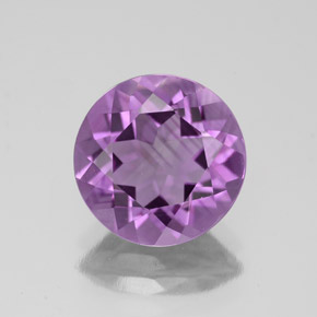 Amatista violeta natural de 2,91 ct, corte redondo, VVS-VS