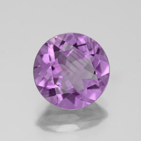 Amatista violeta natural de 2,91 ct, corte redondo, VVS-VS