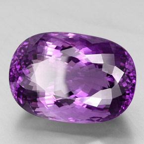 Amatista violeta natural de 67,64 ct, corte óvalo, VVS