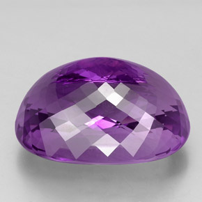 Amatista violeta natural de 67,64 ct, corte óvalo, VVS