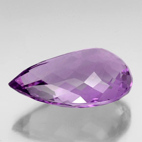 Amatista violeta natural de 74,05 ct, en forma de pera, IF