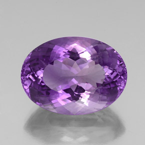 Amatista violeta natural de 29,09 ct, corte óvalo, VVS-VS