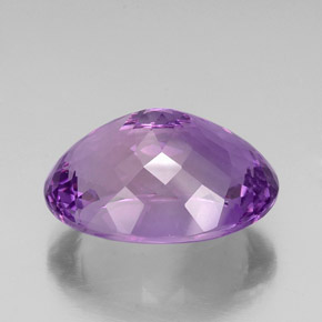 Amatista violeta natural de 29,09 ct, corte óvalo, VVS-VS