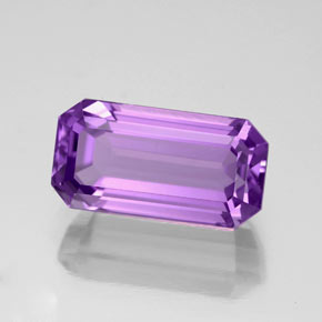Amatista violeta natural de 5,27 ct, corte esmeralda, VVS-VS