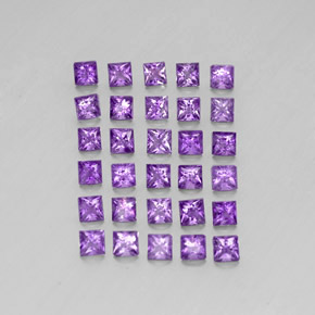 Gemas de amatista violeta natural de  ct, cuadrado, VS