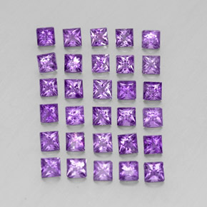 Gemas de amatista violeta natural de  ct, cuadrado, VS