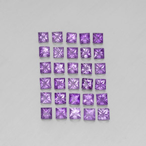 Gemas de amatista violeta natural de  ct, cuadrado, VS